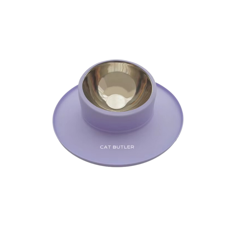 Comedouro de Inox Para Gato Roxo - Saurshop